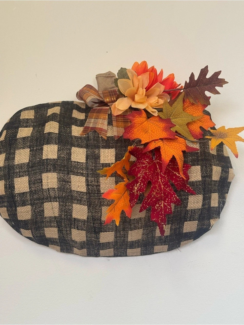 Fall Harvest Checkered Wall Decor